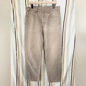 Vintage 1999 Levi's 550 Relaxed Fit Green Khaki Jeans, size 36x32